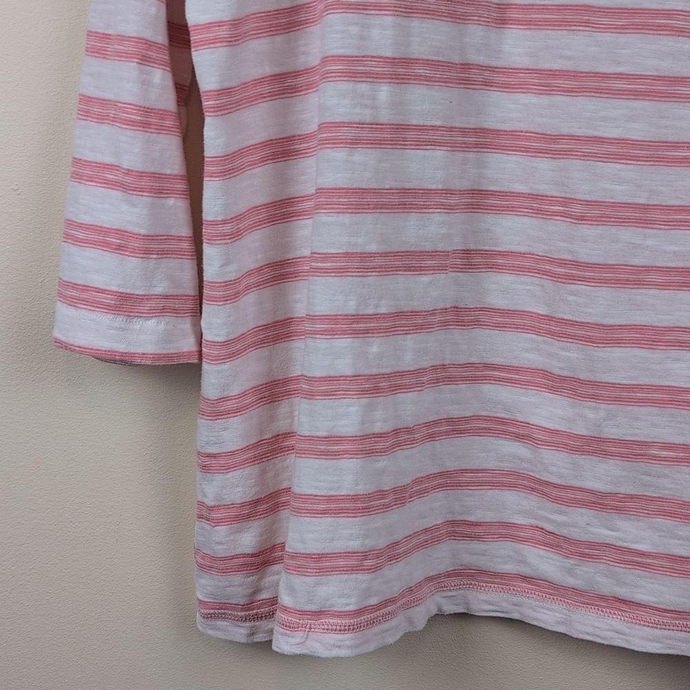 Talbot's T By Talbot's Striped Pink & White Twist Back Women's Top Size XL - Picture 4 of 9